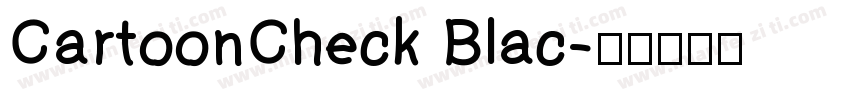 CartoonCheck Blac字体转换